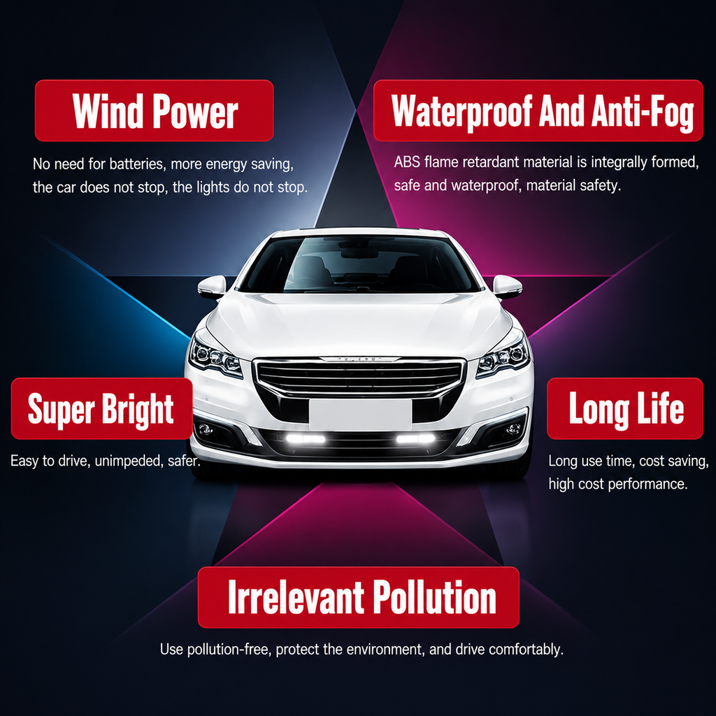 Wind Powered Car LED Light.