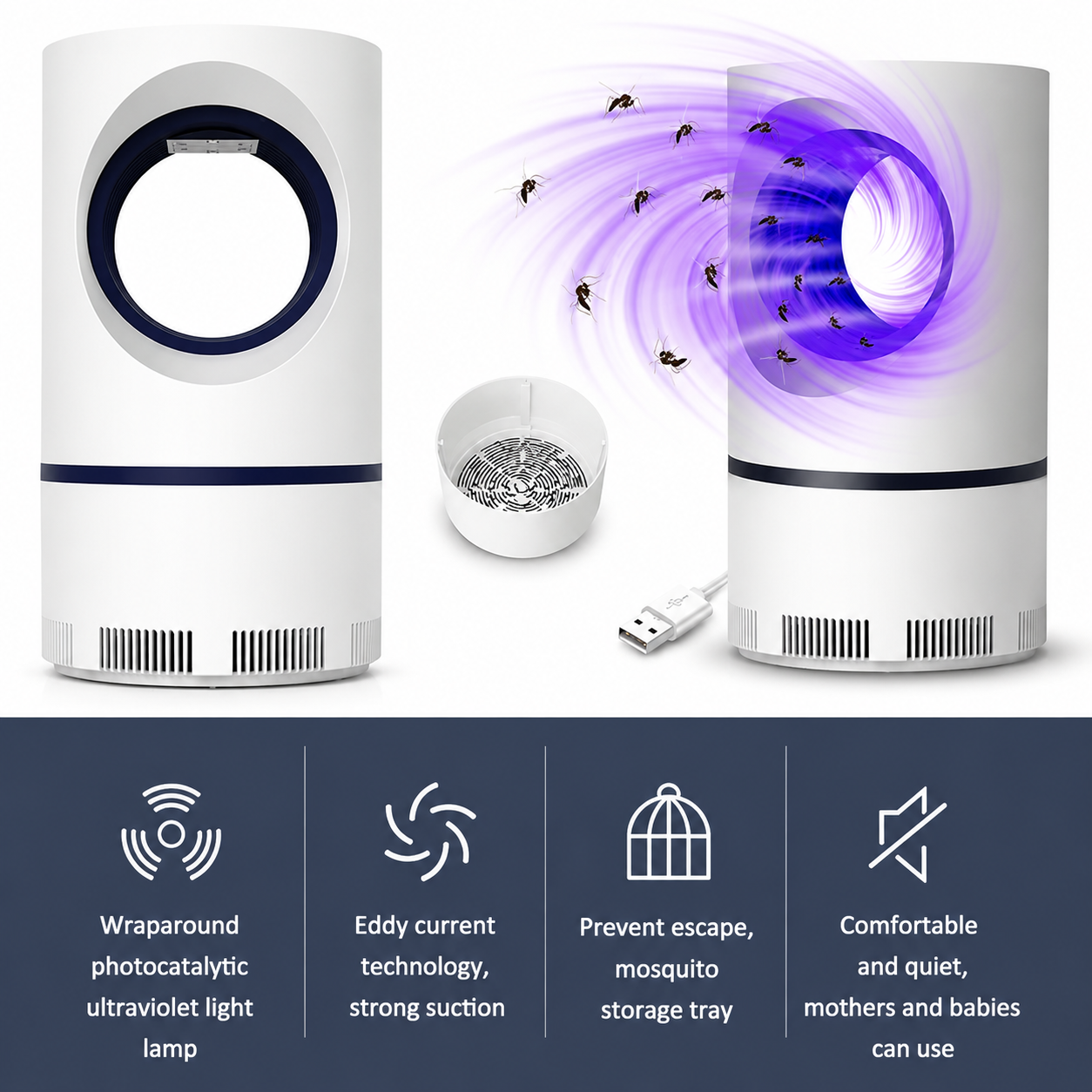 Mosquito Killer Lamp. (White)